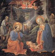 Fra Filippo Lippi The Adoration of the Infant jesus Sweden oil painting artist